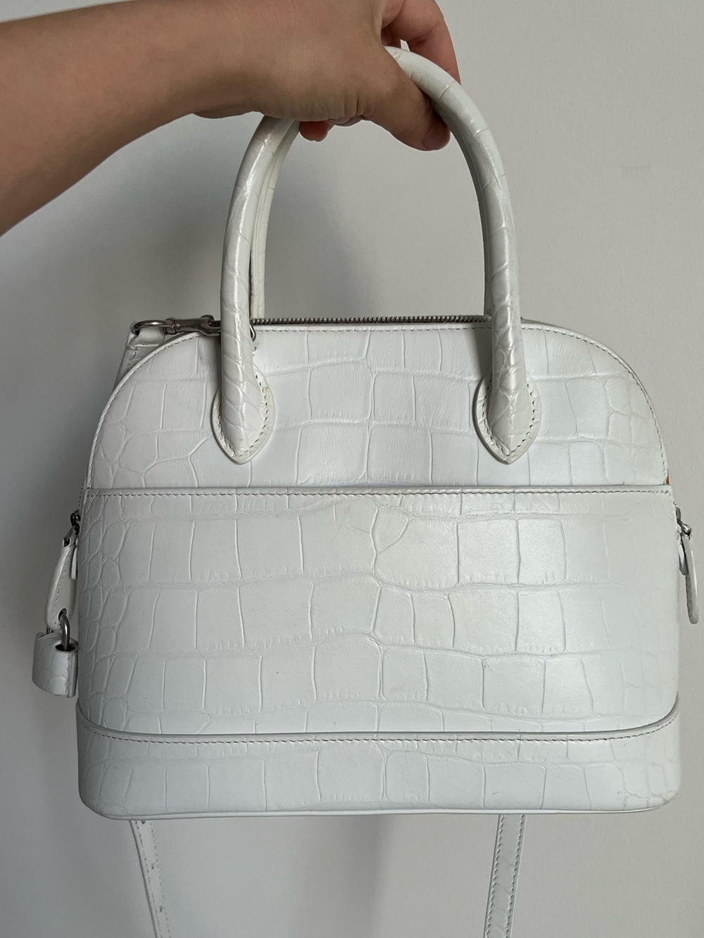 Balenciaga White ville top handle bag with Black Logo - Picture 13 of 16
